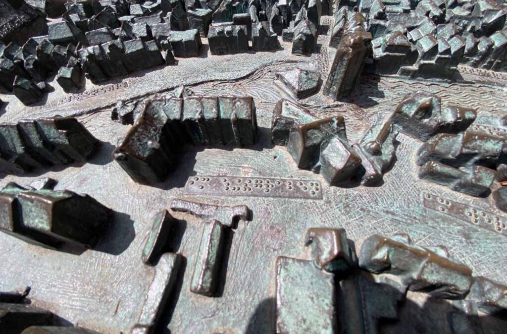 Stadtplan 3D und blindenschrift