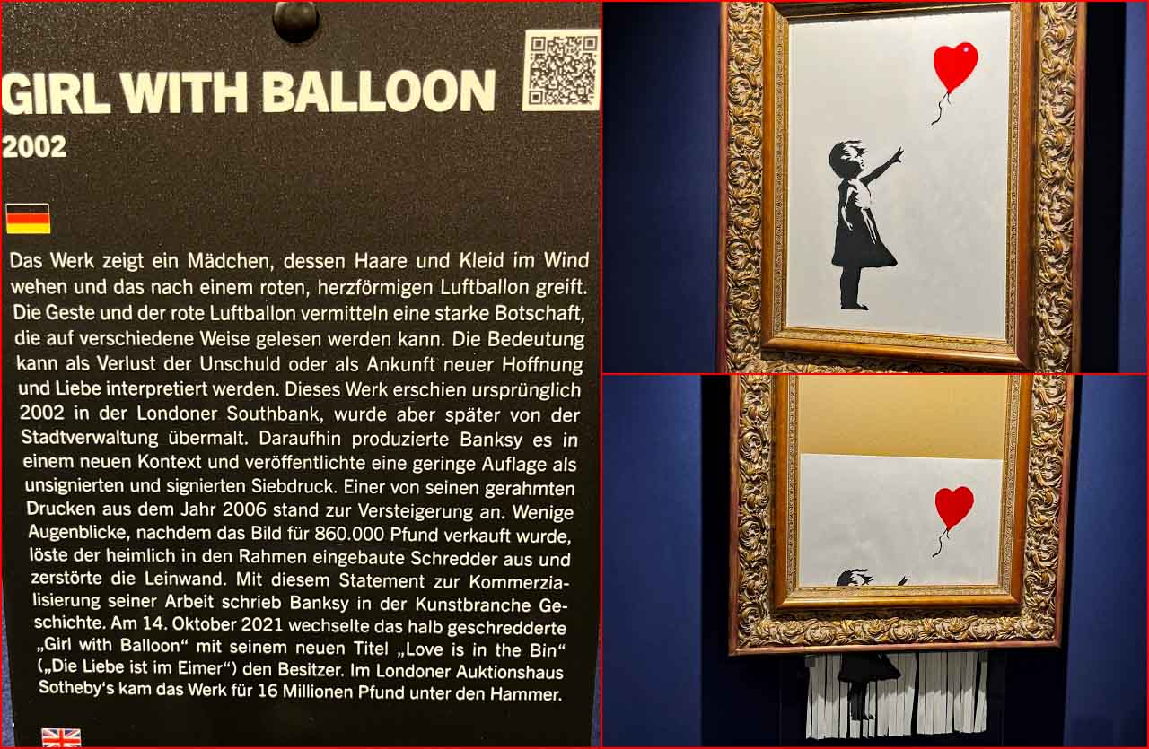 Montagsherzen von Banksy Bild Girl with Balloon