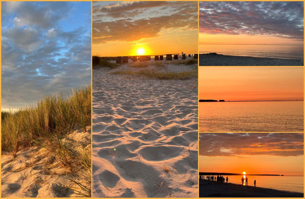 Sonnenuntergang in Prerow am Strand