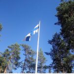 ABC Foto: Juhannus in Finnland finnische Flagge