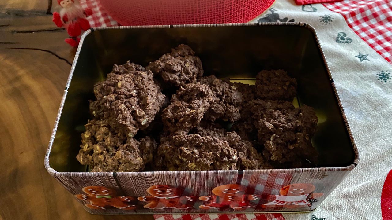 Schoko Haferflockenkekse