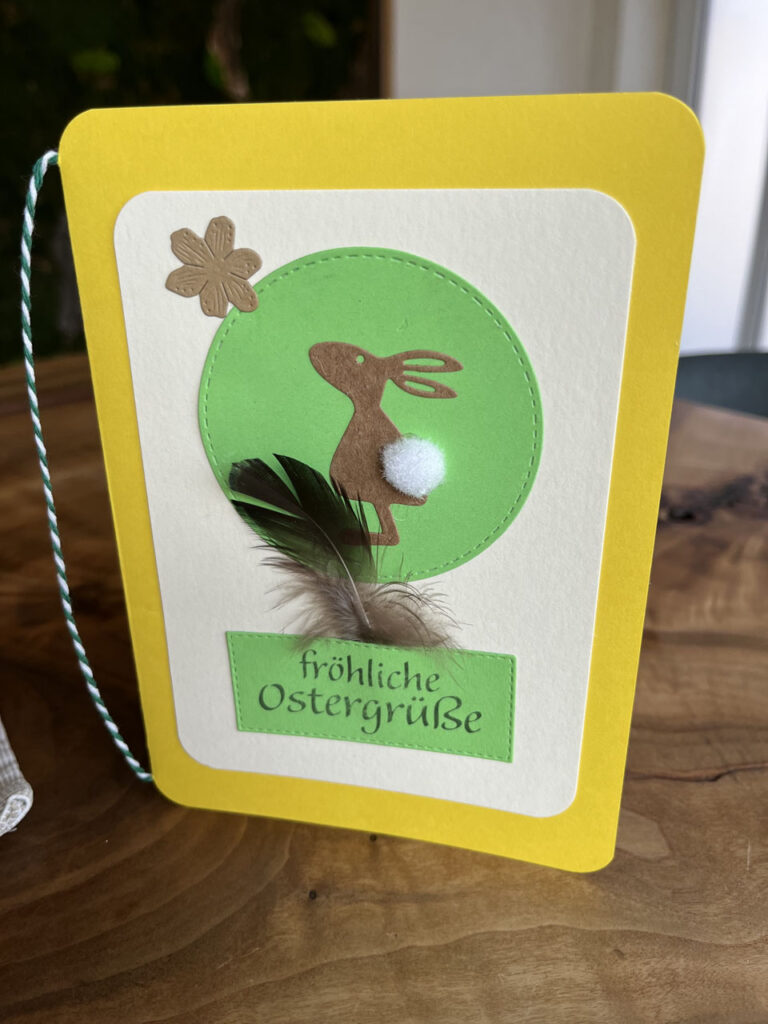 Osterkarte selbstgebastelt