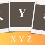 XYZ die 3 Buchstaben dargestellt für eine ABC Fotoaktion